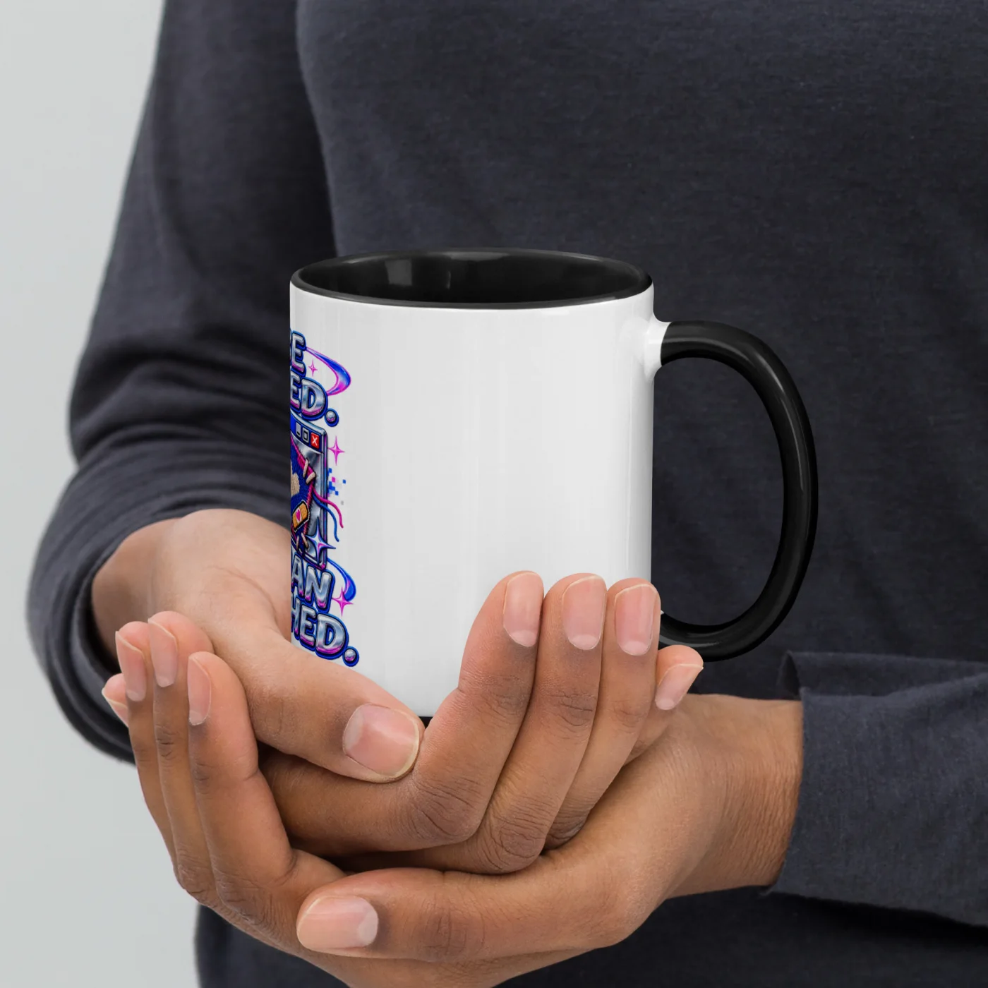 Vibe Coded. Human Patched. - Funny AI Color-Inside Mug, Design A