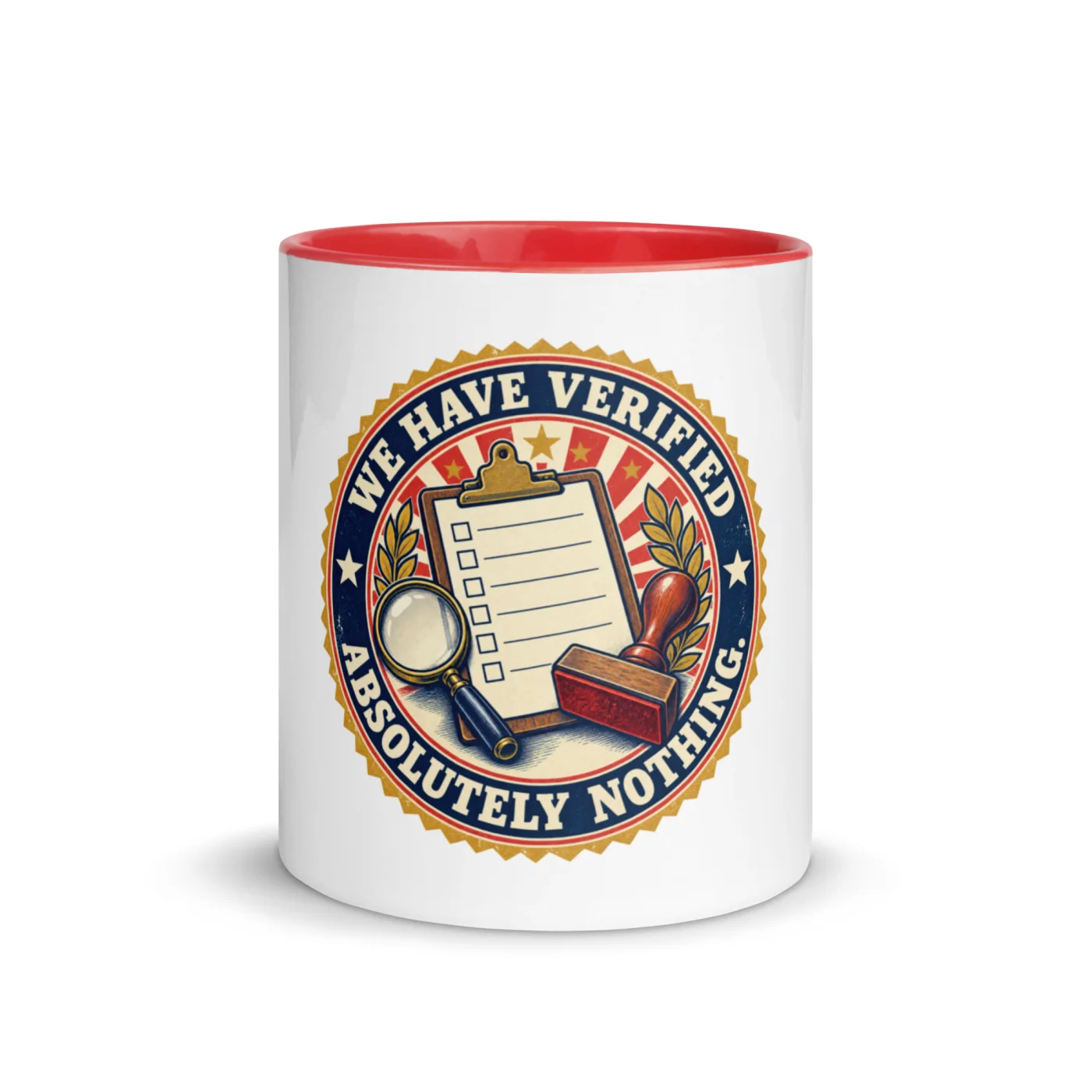 We Have Verified Absolutely Nothing. - Funny AI Color-Inside Mug, Design A