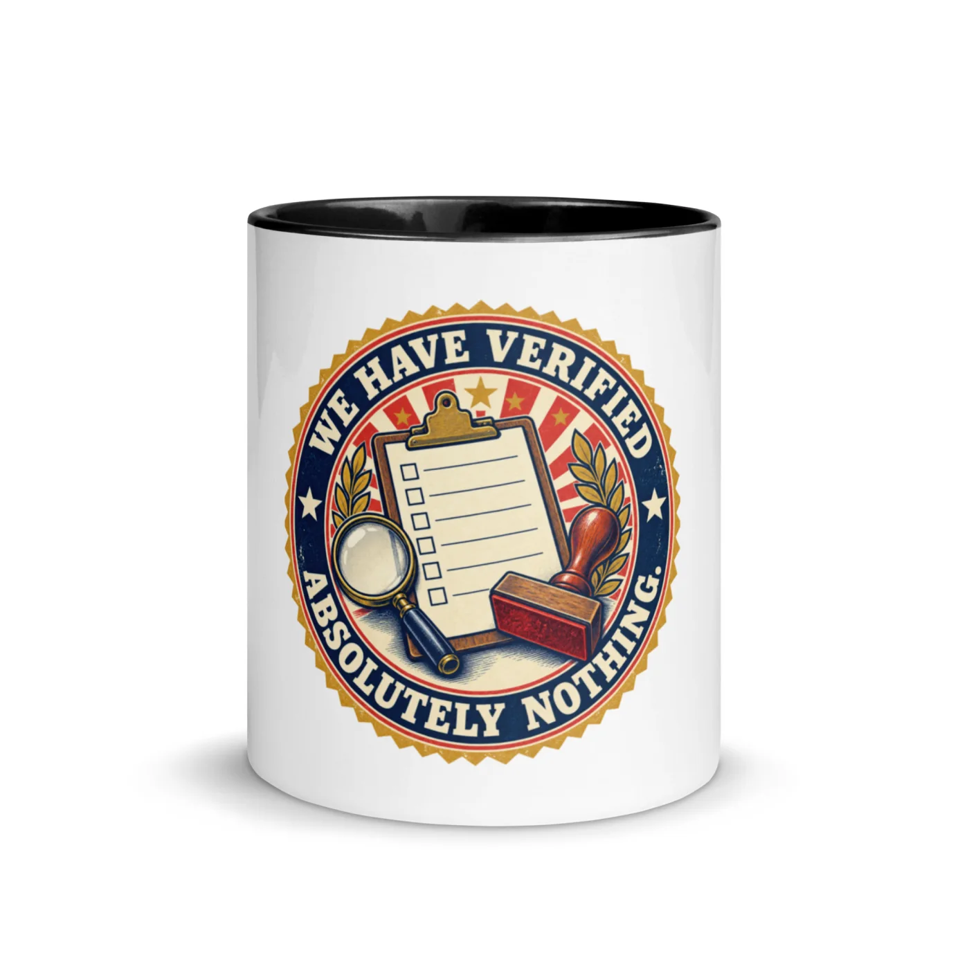 We Have Verified Absolutely Nothing. - Funny AI Color-Inside Mug, Design A