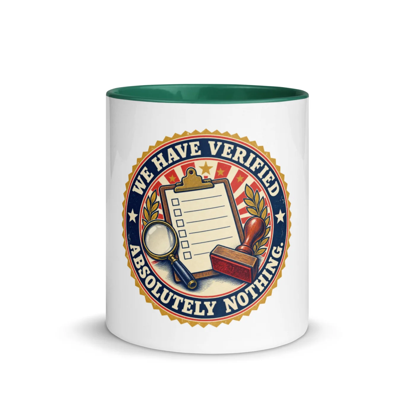 We Have Verified Absolutely Nothing. - Funny AI Color-Inside Mug, Design A