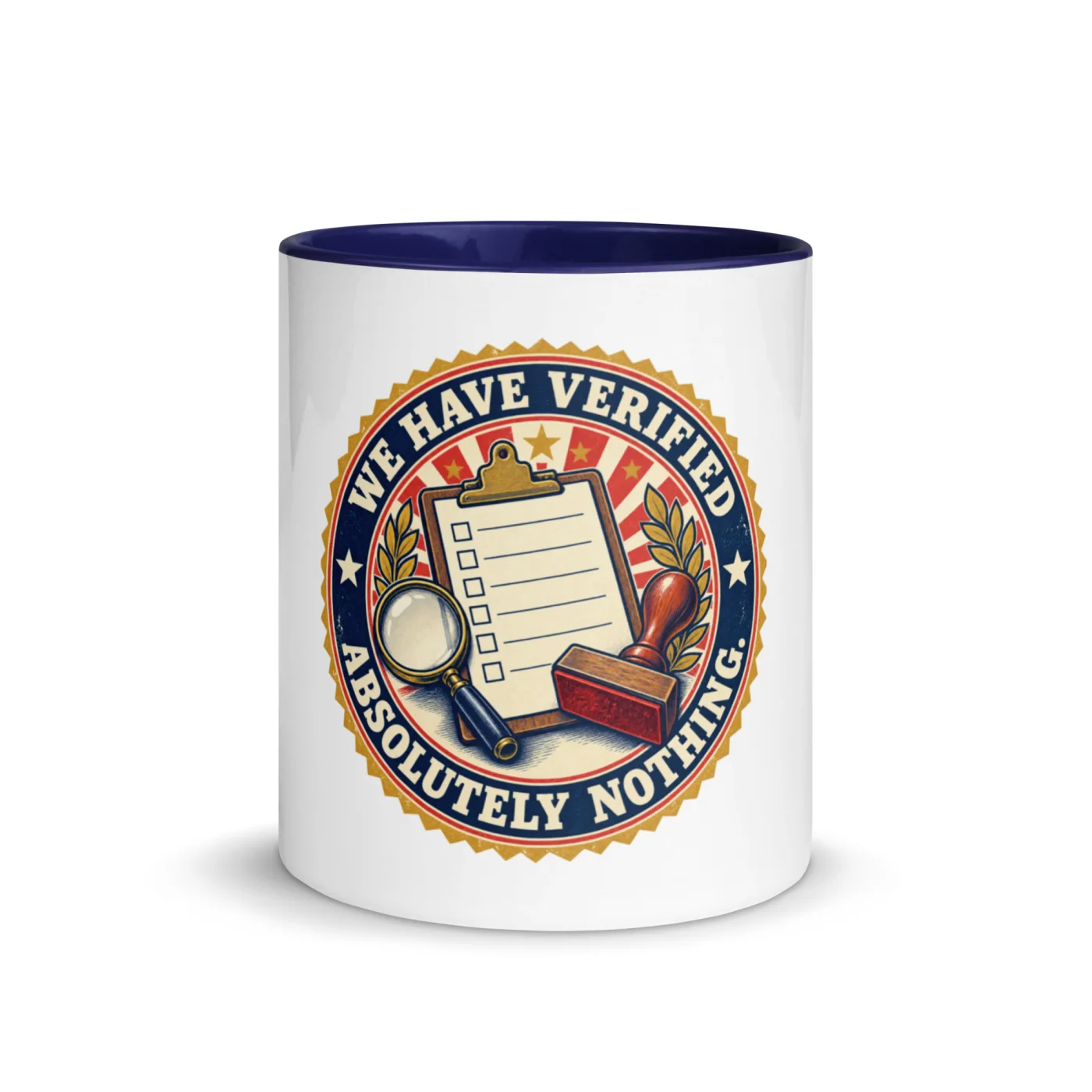 We Have Verified Absolutely Nothing. - Funny AI Color-Inside Mug, Design A