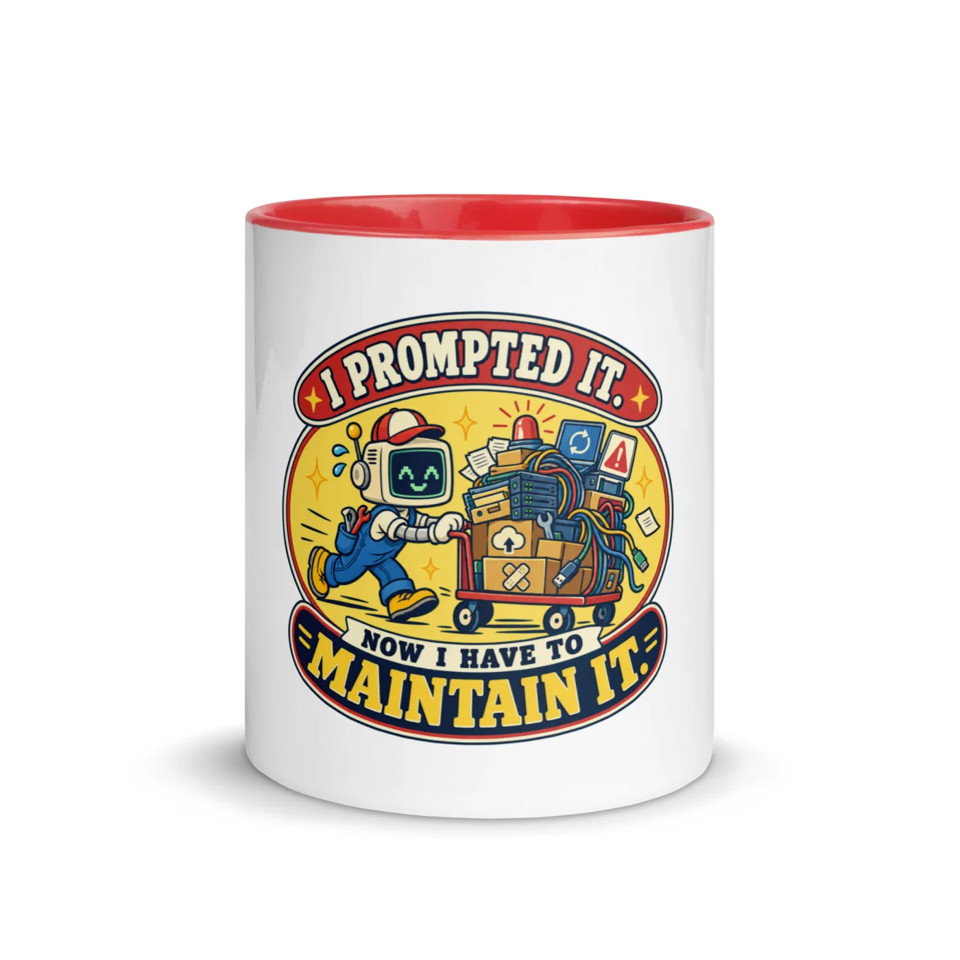 I Prompted It. Now I Have to Maintain It. - Funny AI Color-Inside Mug, Design B