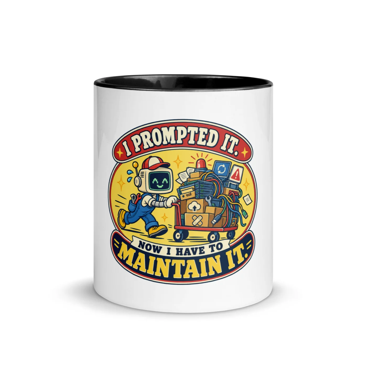 I Prompted It. Now I Have to Maintain It. - Funny AI Color-Inside Mug, Design B