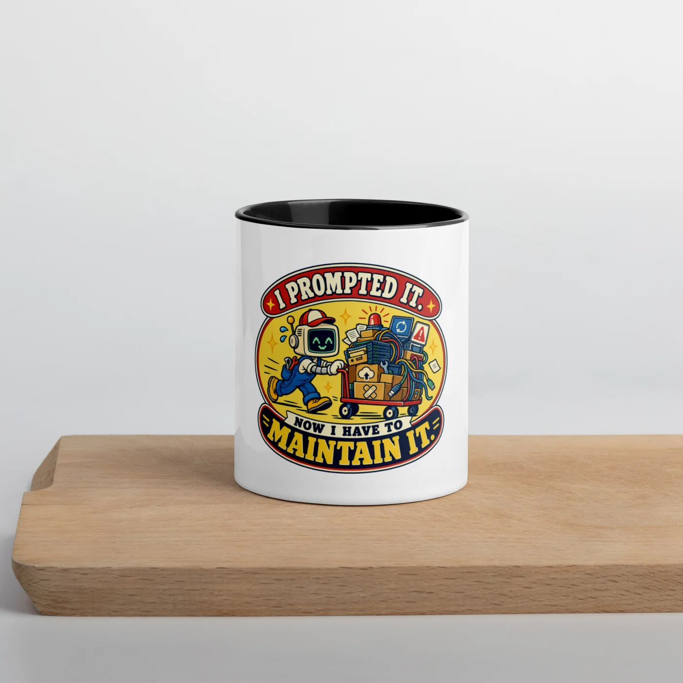 I Prompted It. Now I Have to Maintain It. - Funny AI Color-Inside Mug, Design B