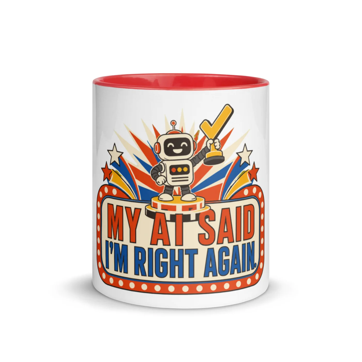 My Agent Is on a Side Quest - Funny AI Color-Inside Mug, Design A