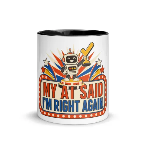 My Agent Is on a Side Quest - Funny AI Color-Inside Mug, Design A - 11 oz - Black