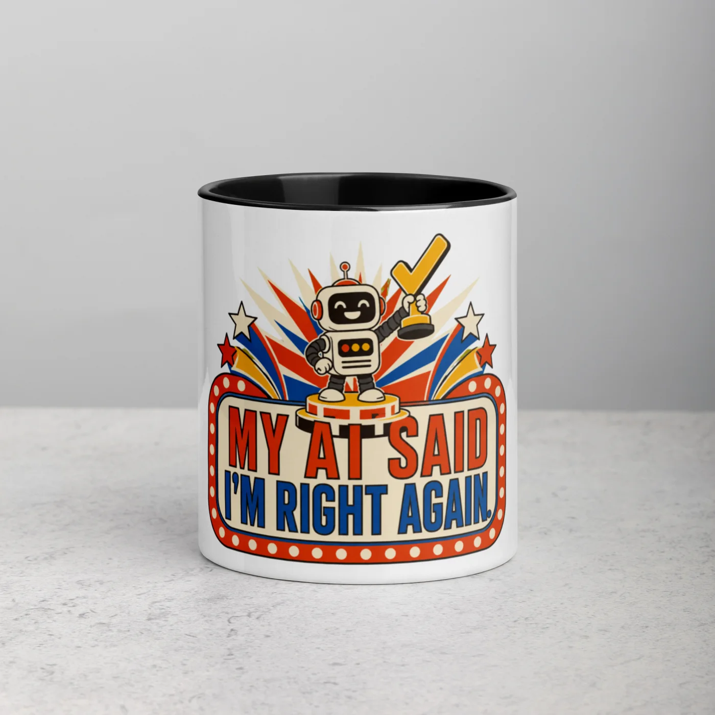 My Agent Is on a Side Quest - Funny AI Color-Inside Mug, Design A