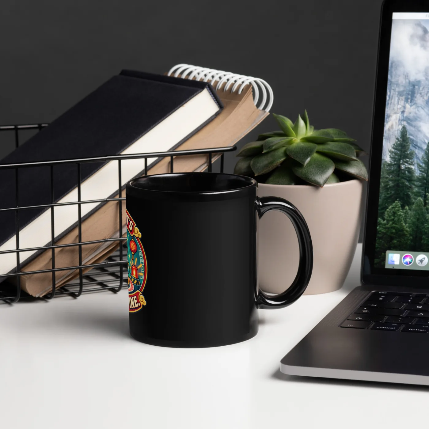 AI Said It's Probably Fine. - Funny AI Black Glossy Mug, Design A