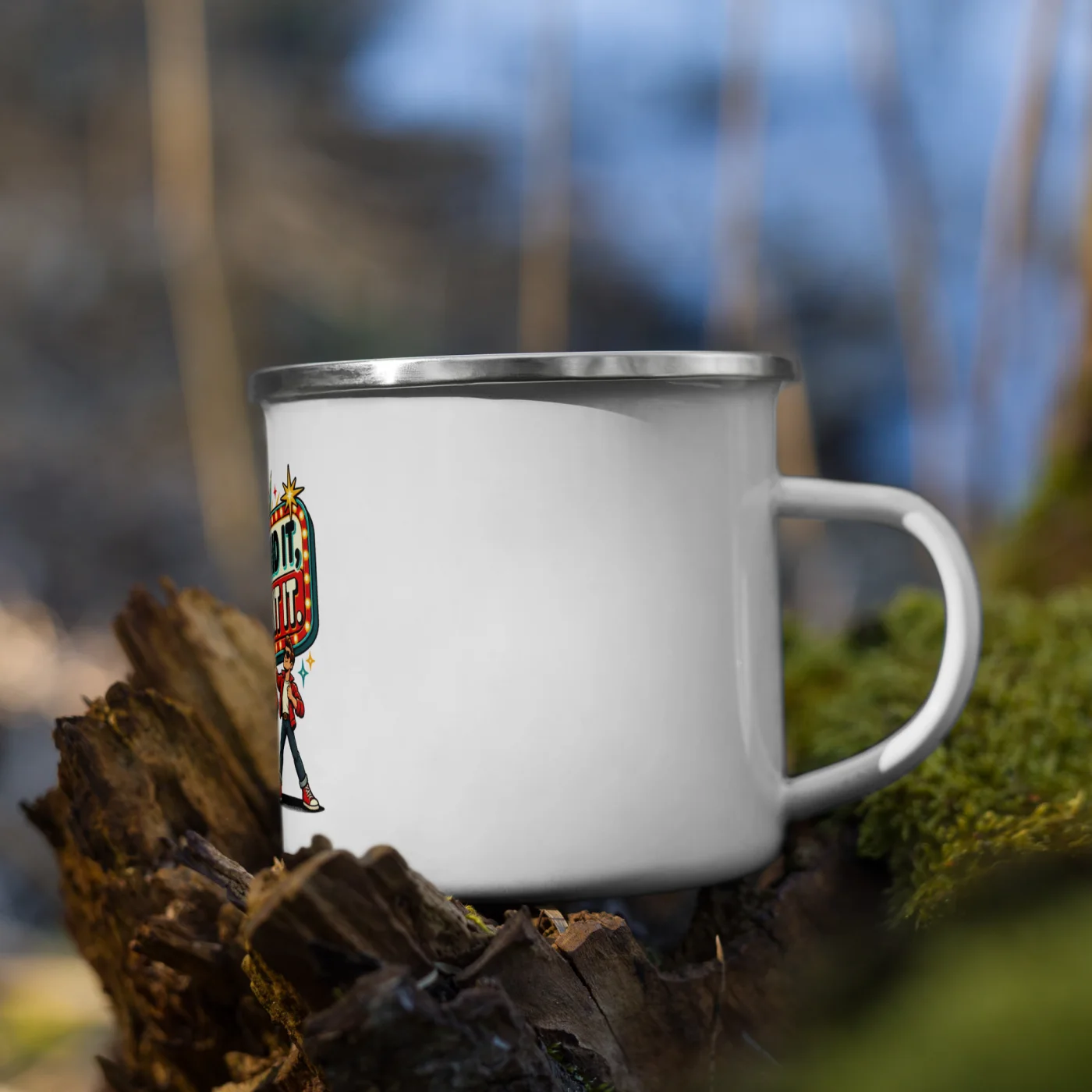 If AI Said It, I Meant It. - Funny AI Enamel Camp Mug, Design A