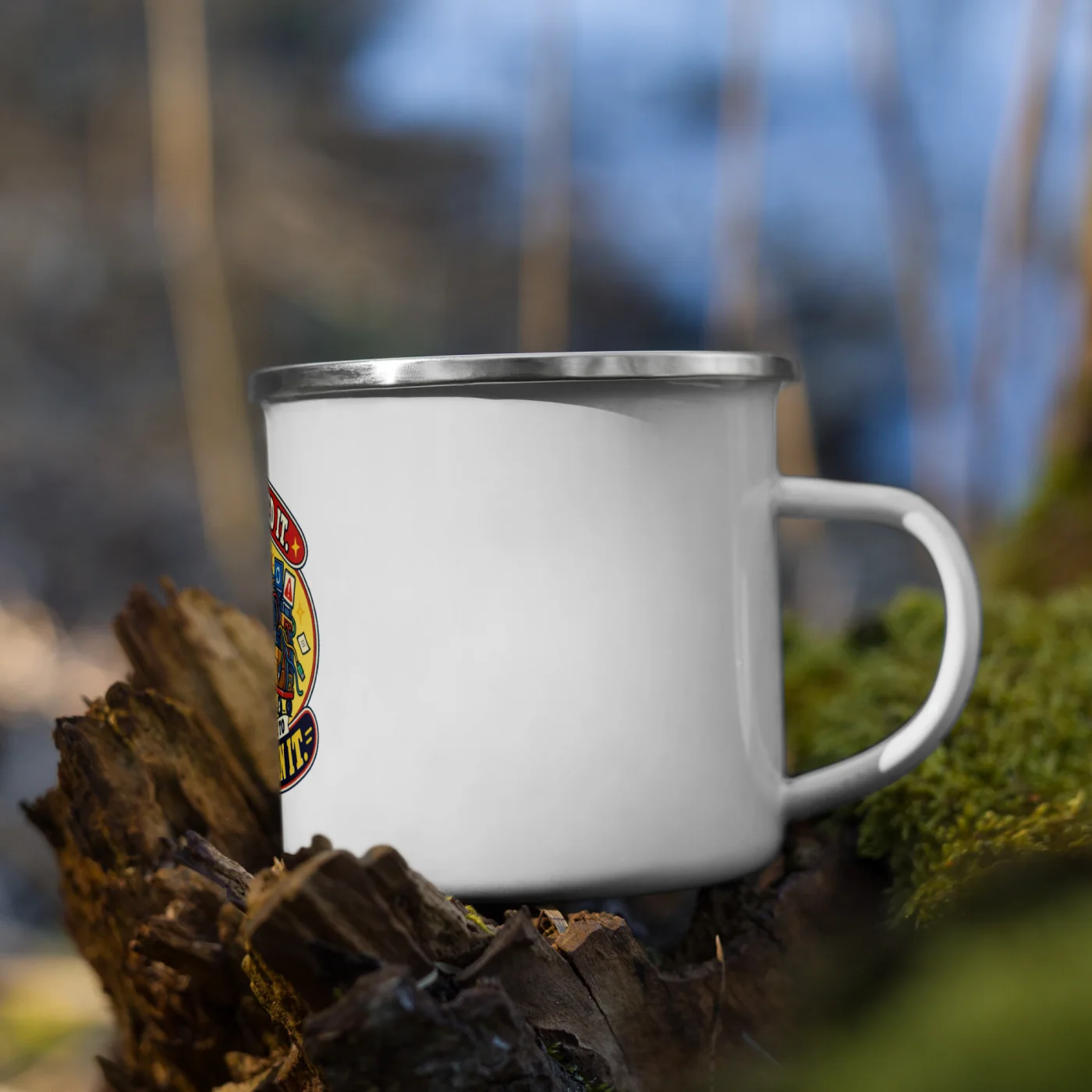 I Prompted It. Now I Have to Maintain It. - Funny AI Enamel Camp Mug, Design B