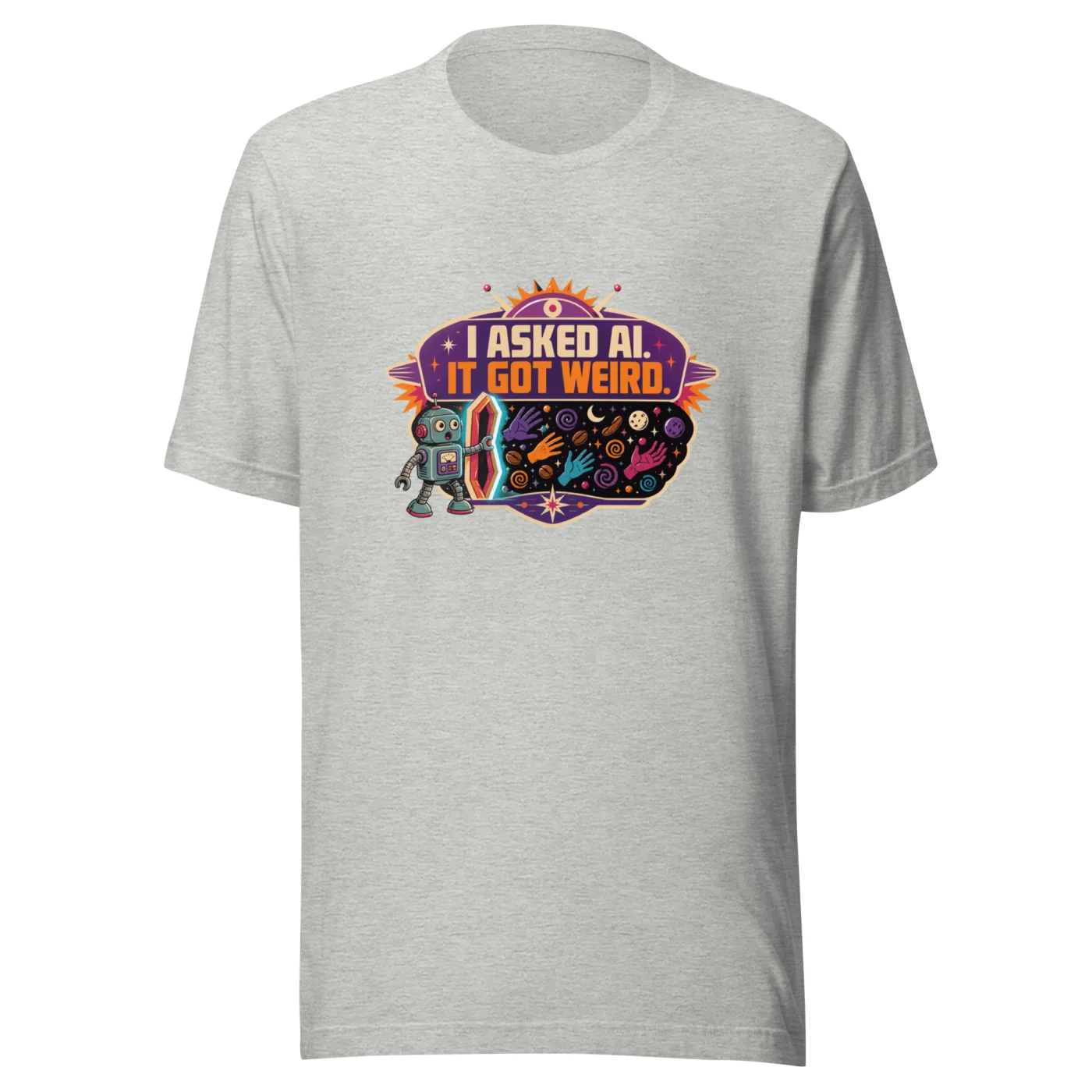 Funny AI T-Shirt, Retro Robot: I Asked AI. It Got Weird.