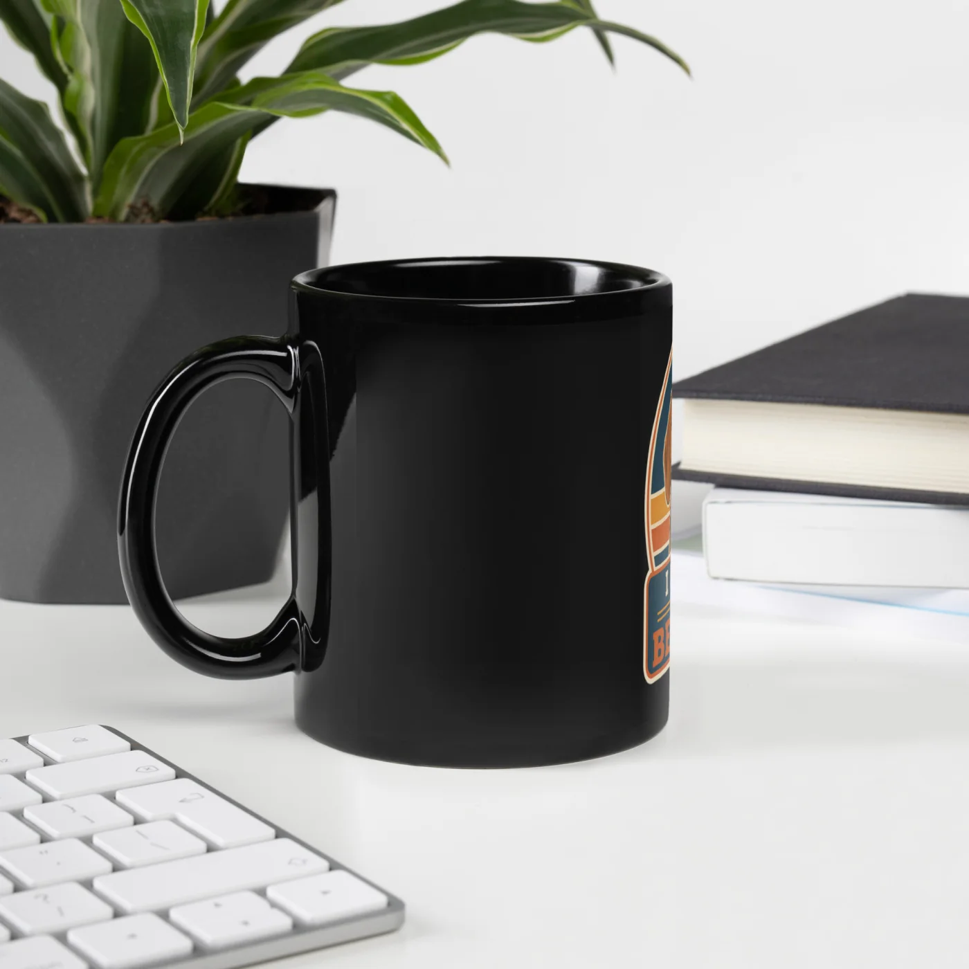 Black Coffee Mug, Beagle Gift: I Love My Beagle