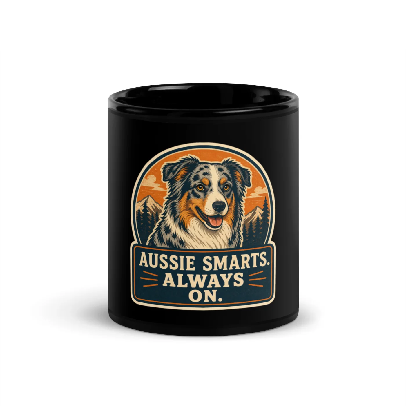 Black Coffee Mug, Aussie Gift: Aussie Smarts. Always On.
