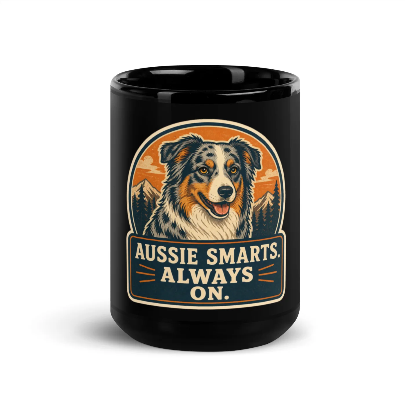 Black Coffee Mug, Aussie Gift: Aussie Smarts. Always On.