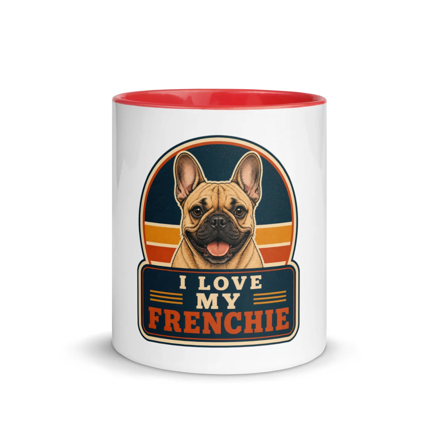 Color Inside Mug, French Bulldog Gift: I Love My Frenchie