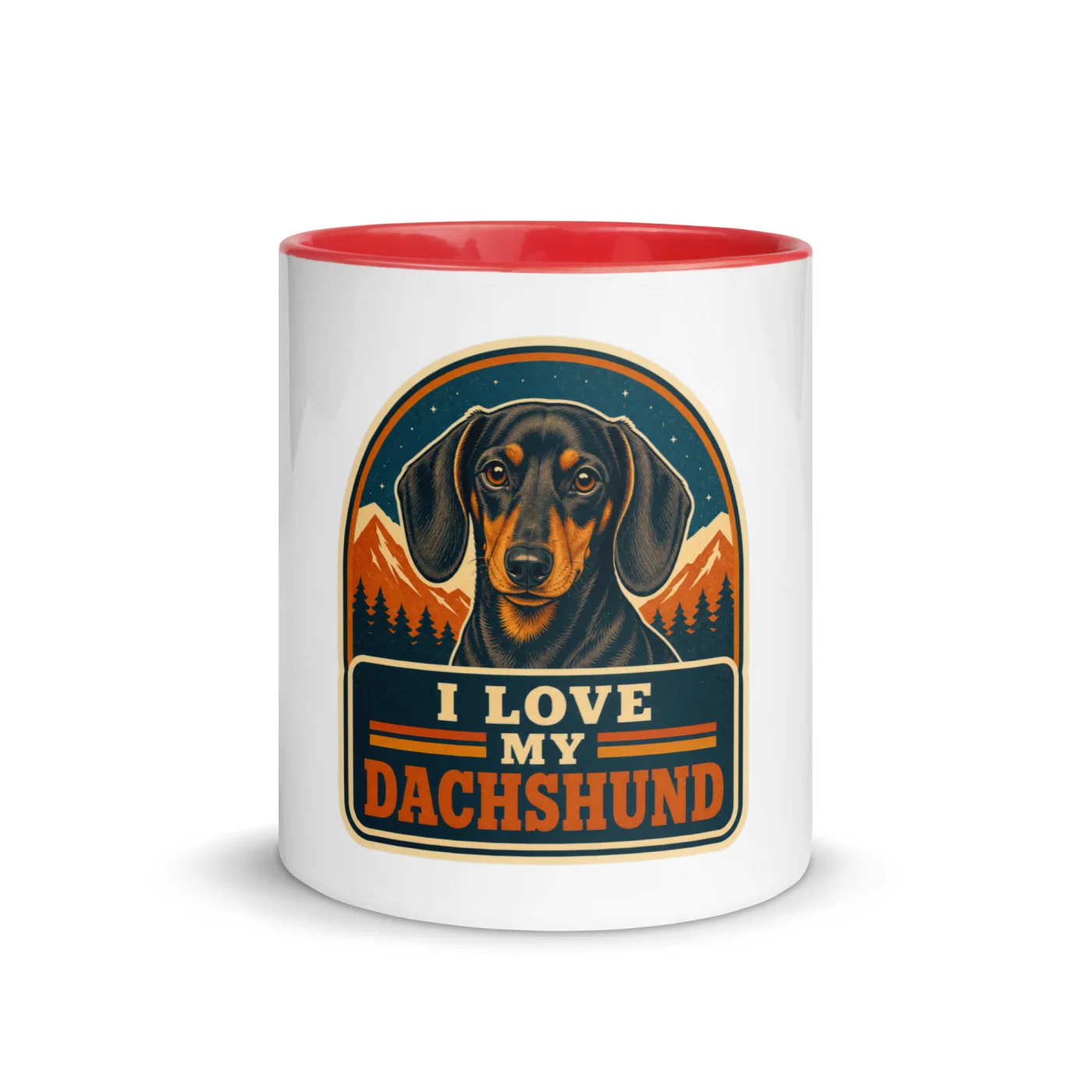 Color Inside Mug, Dachshund Gift: I Love My Dachshund