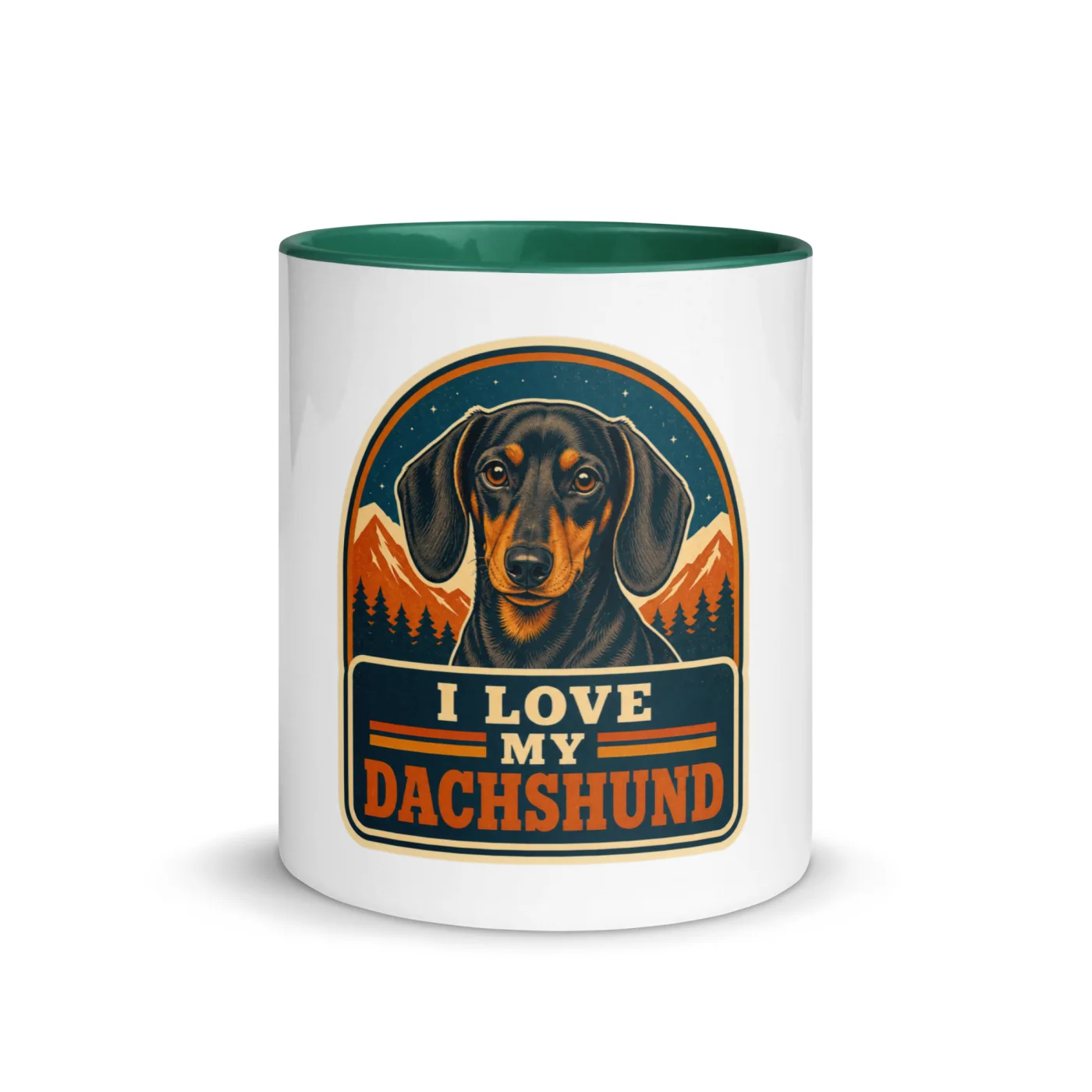 Color Inside Mug, Dachshund Gift: I Love My Dachshund