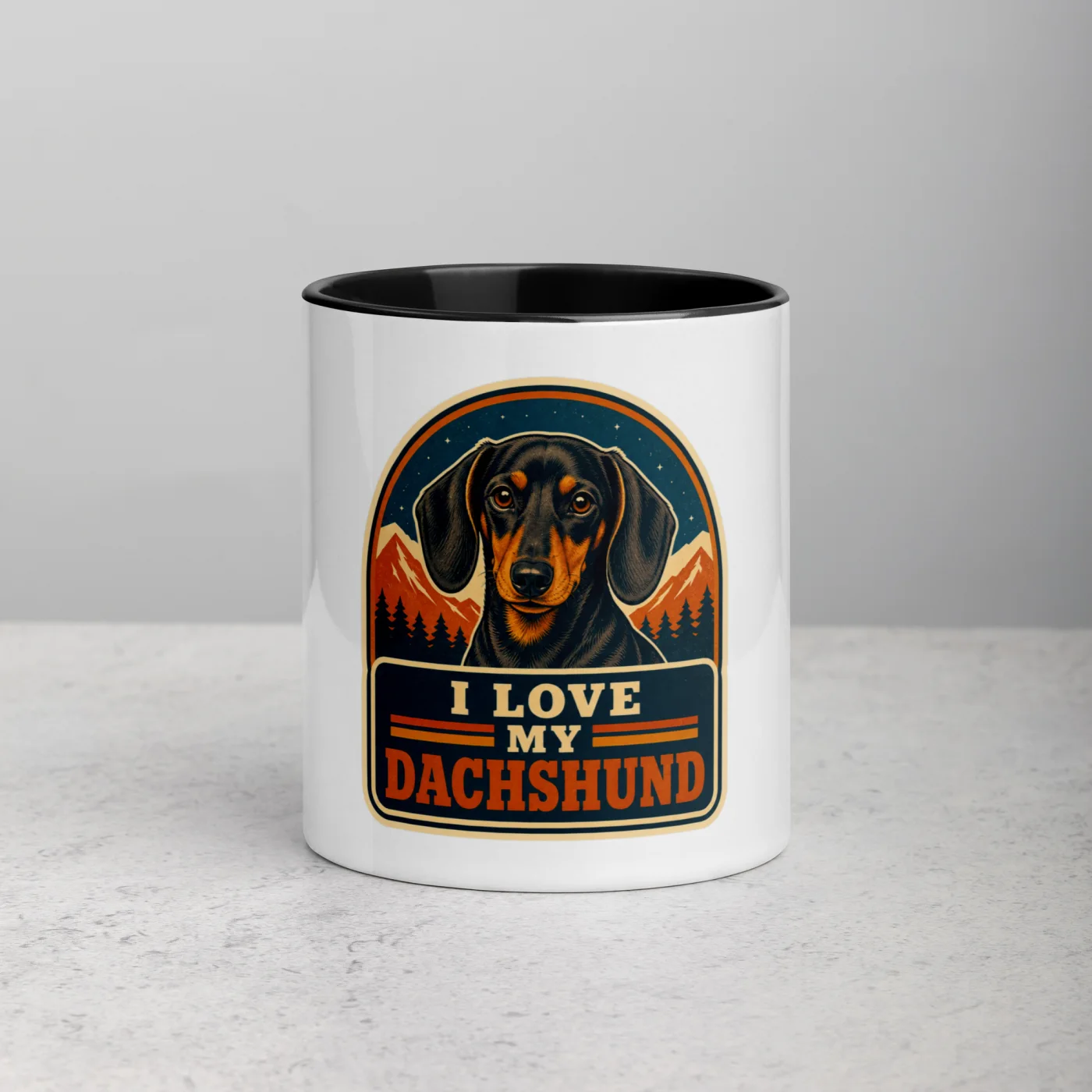 Color Inside Mug, Dachshund Gift: I Love My Dachshund