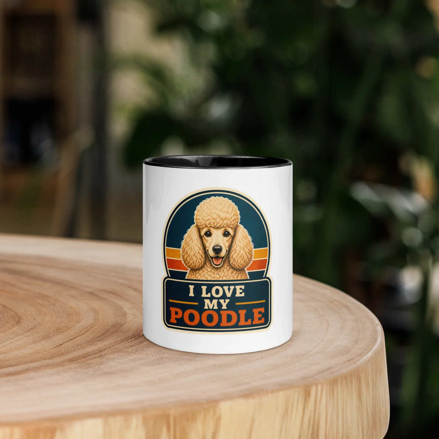 Color Inside Mug, Poodle Gift: I Love My Poodle