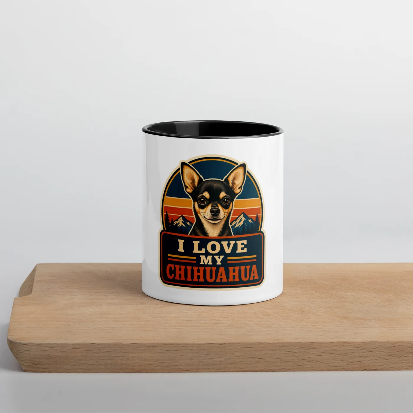 Color Inside Mug, Chihuahua Gift: I Love My Chihuahua