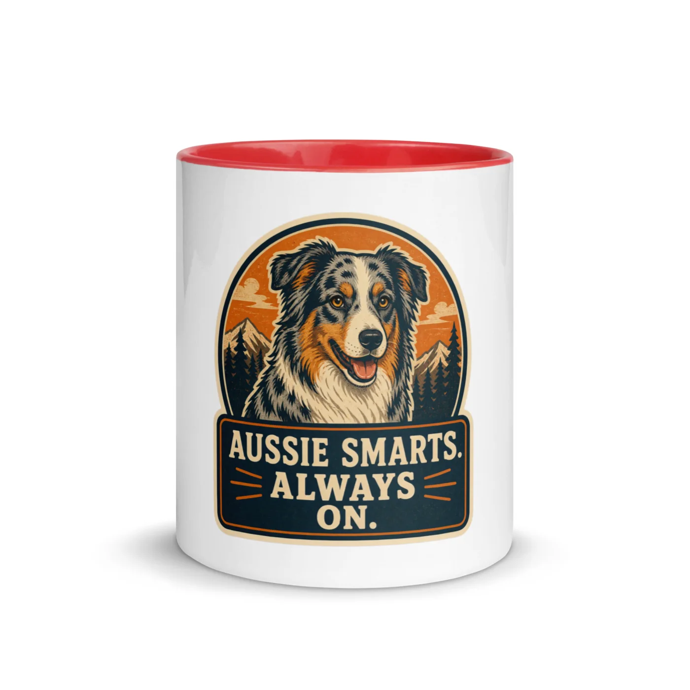 Color Inside Mug, Aussie Gift: Aussie Smarts. Always On.
