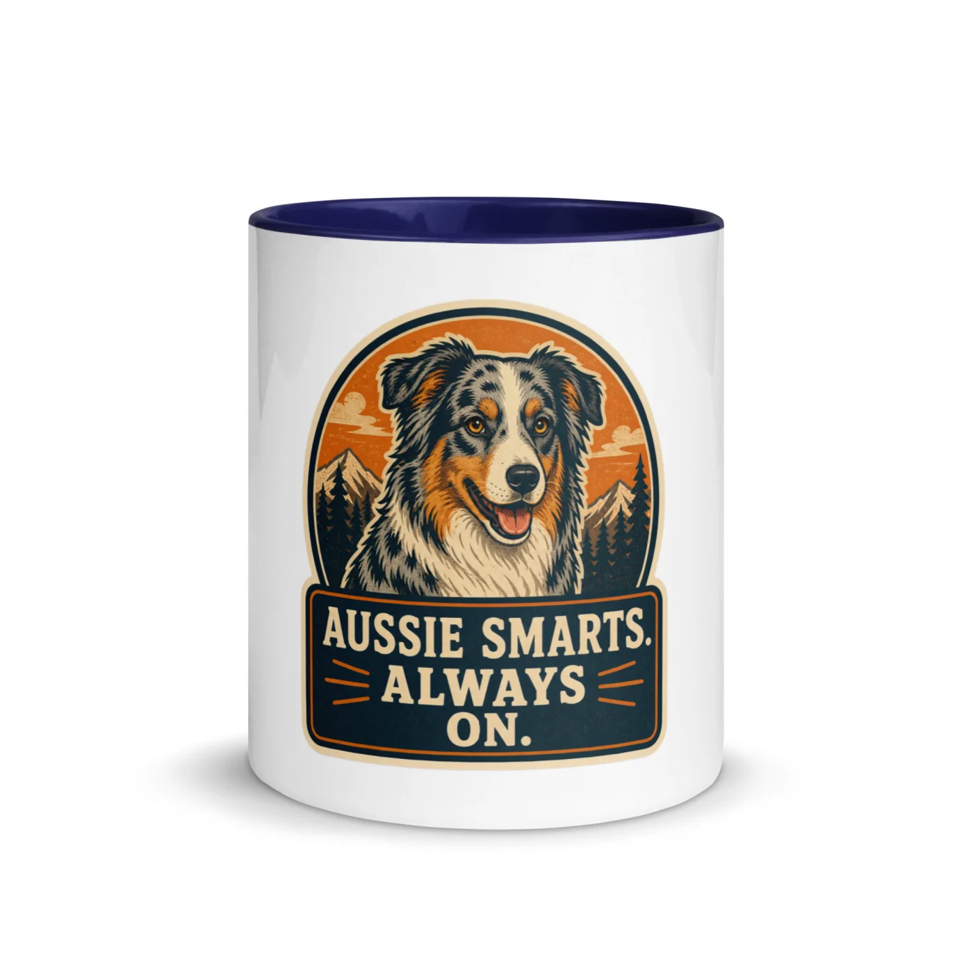 Color Inside Mug, Aussie Gift: Aussie Smarts. Always On.