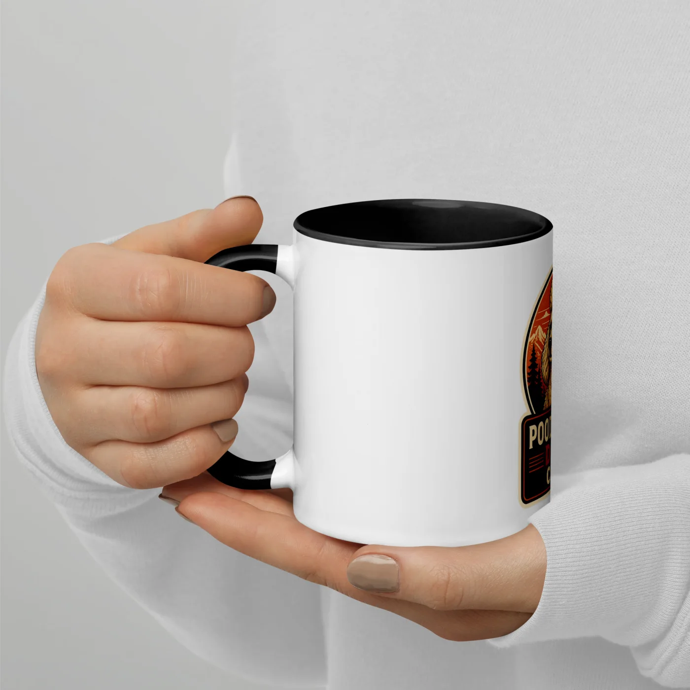 Color Inside Mug, Poodle Gift: Poodle Hair. Don't Care.