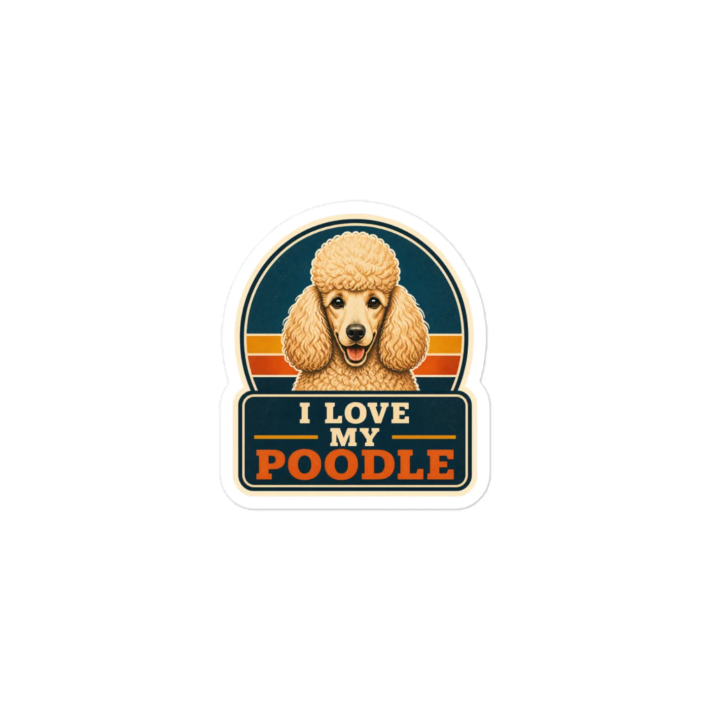 Poodle Vinyl Sticker: I Love My Poodle