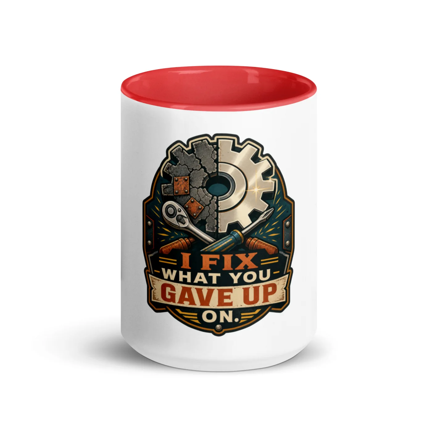 Color Inside Coffee Mug, I Fix What You Gave Up On, Dad Gift