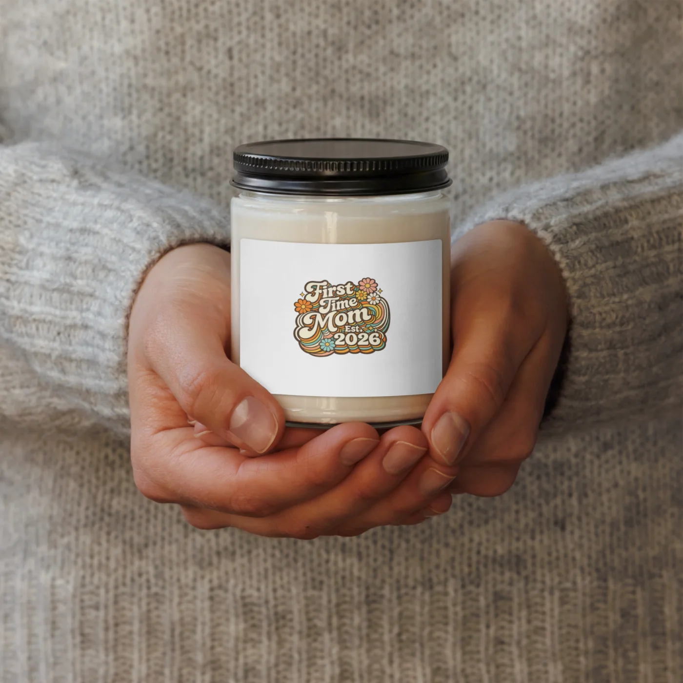 First Time Mom 2026 Candle, Mom Est 2026 Gift, New Mom Candle, Baby Shower Gift, Scented Soy Candle, Pregnancy Gift, Relaxing Candle