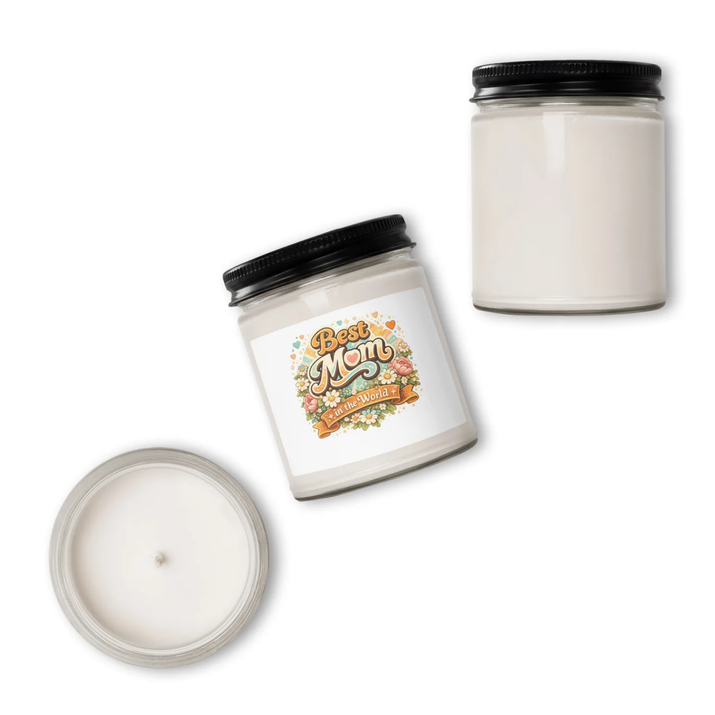 Best Mom in the World Candle, Scented Soy Candle Gift for Mom, Mother’s Day Candle, Relaxing Candle, Floral Mom Gift, Home Decor Candle