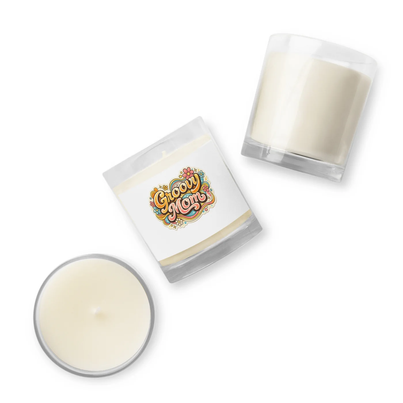 Groovy Mom Soy Candle, Retro Mother's Day Gift