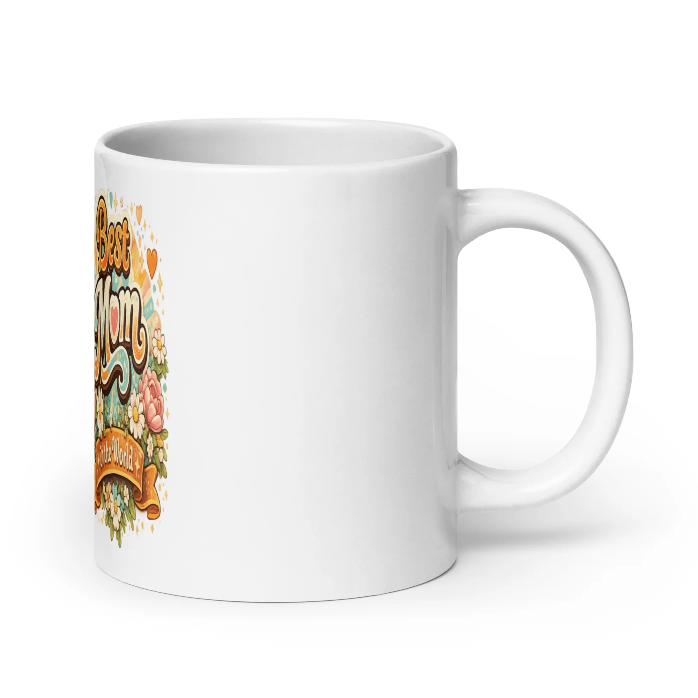 Best Mom in the World Mug, Retro Mom Mug Gift, Mother’s Day Gift, Floral Mom Coffee Mug, Vintage Mom Gift, Gift for Mom, Cute Mom Mug