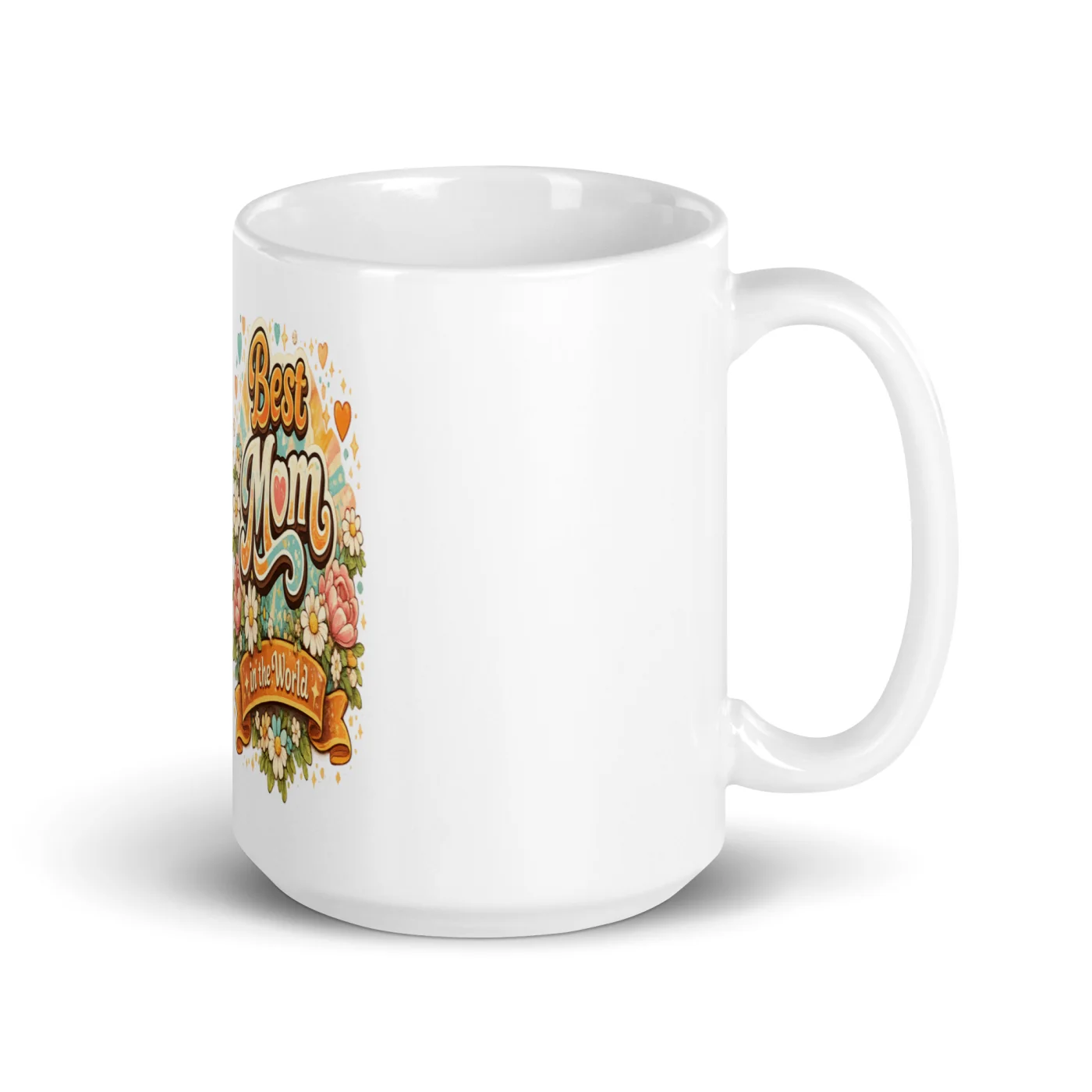 Best Mom in the World Mug, Retro Mom Mug Gift, Mother’s Day Gift, Floral Mom Coffee Mug, Vintage Mom Gift, Gift for Mom, Cute Mom Mug