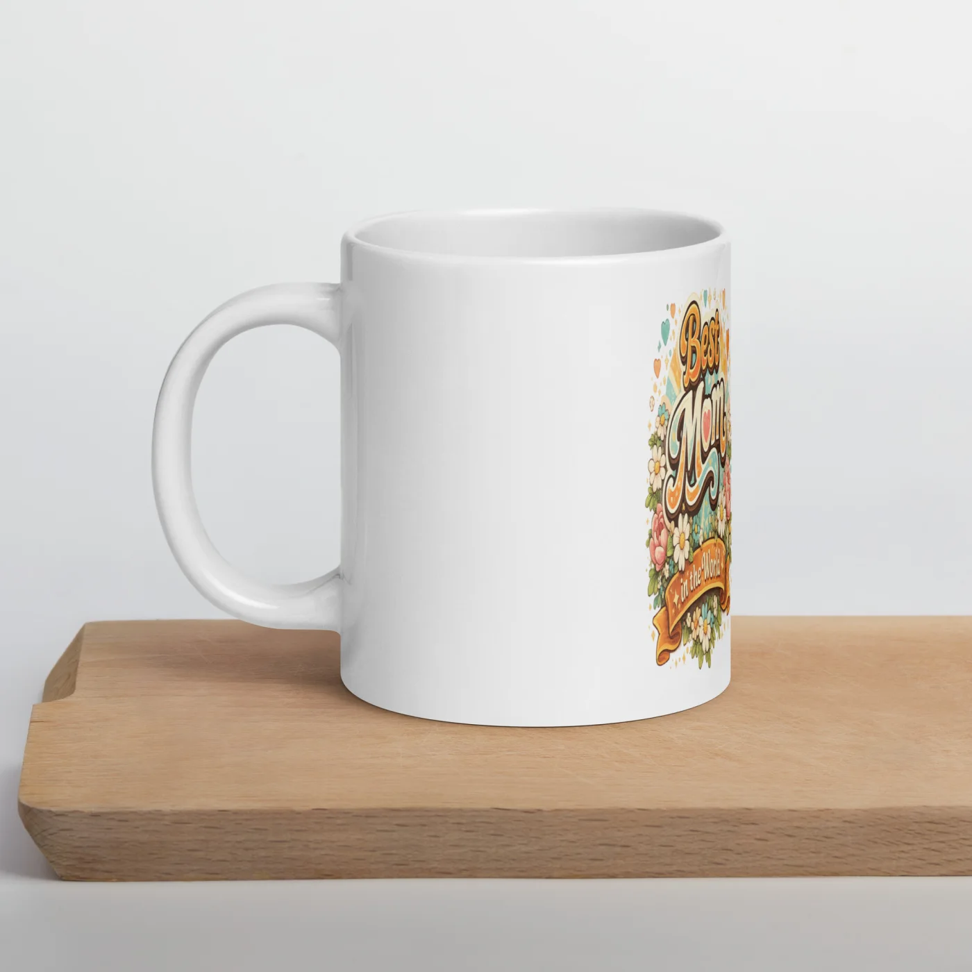 Best Mom in the World Mug, Retro Mom Mug Gift, Mother’s Day Gift, Floral Mom Coffee Mug, Vintage Mom Gift, Gift for Mom, Cute Mom Mug