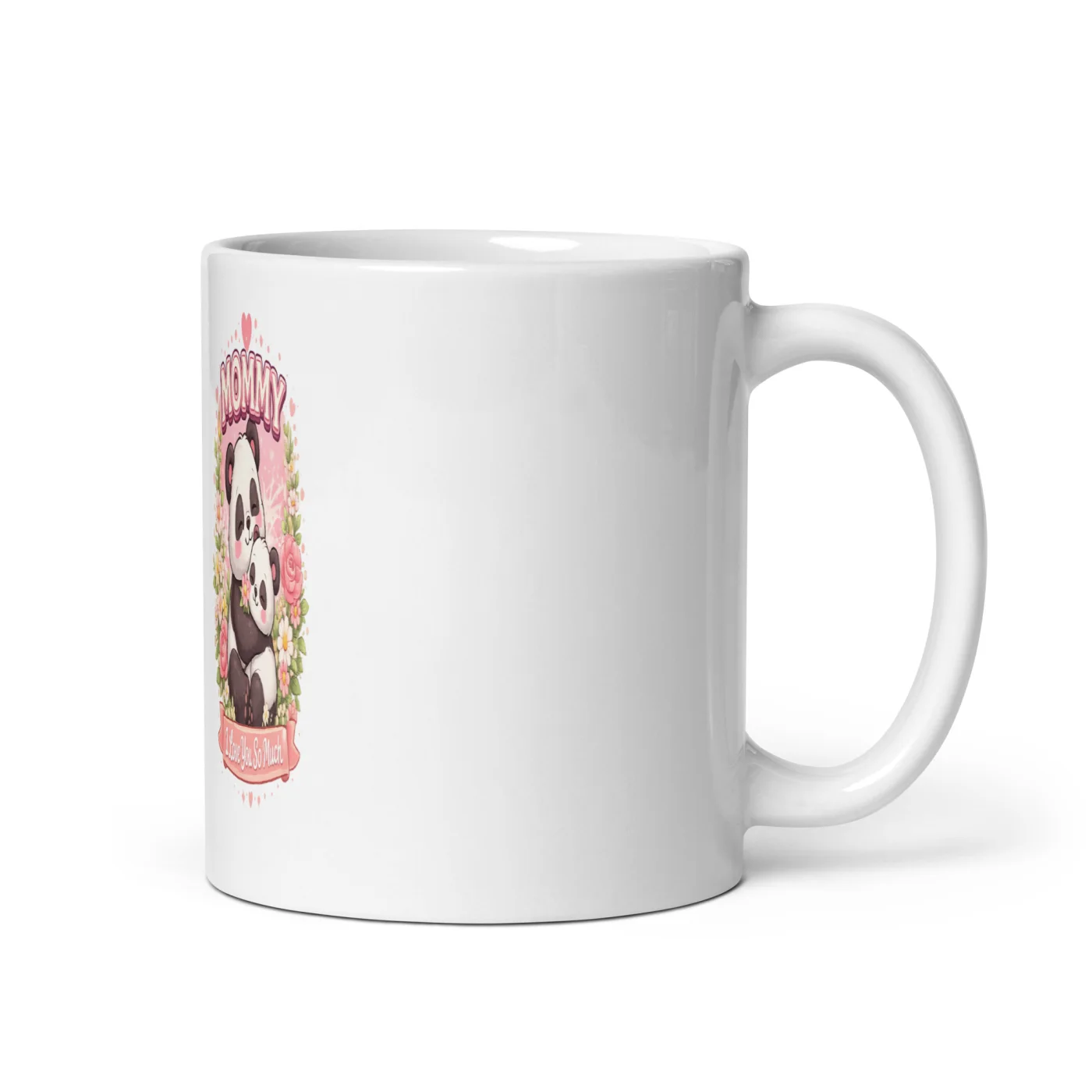 Ceramic Mug, Mommy Panda Mug, Cute Mom Mug Gift, Panda Coffee Mug, Mother’s Day Gift, New Mom Gift, Baby Shower Gift, I Love You Mom Mug