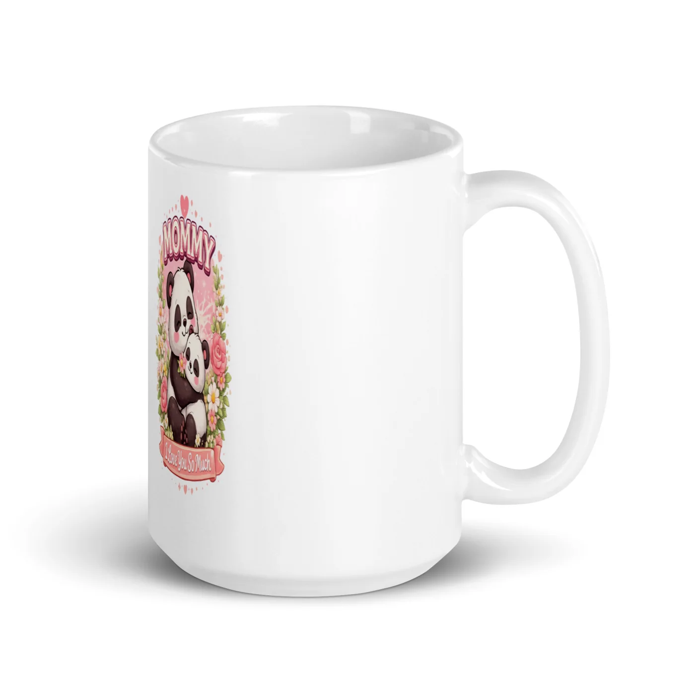 Ceramic Mug, Mommy Panda Mug, Cute Mom Mug Gift, Panda Coffee Mug, Mother’s Day Gift, New Mom Gift, Baby Shower Gift, I Love You Mom Mug