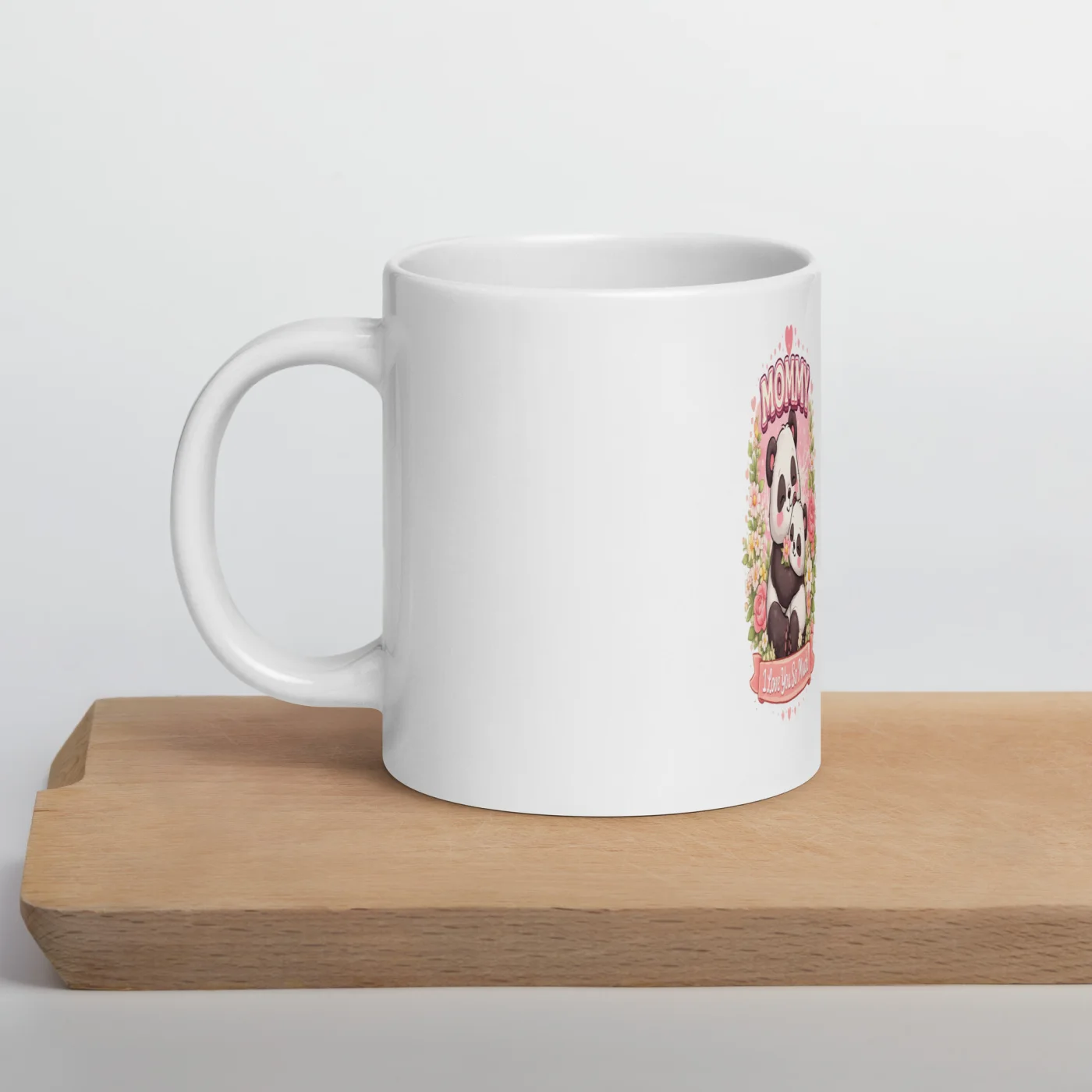 Ceramic Mug, Mommy Panda Mug, Cute Mom Mug Gift, Panda Coffee Mug, Mother’s Day Gift, New Mom Gift, Baby Shower Gift, I Love You Mom Mug
