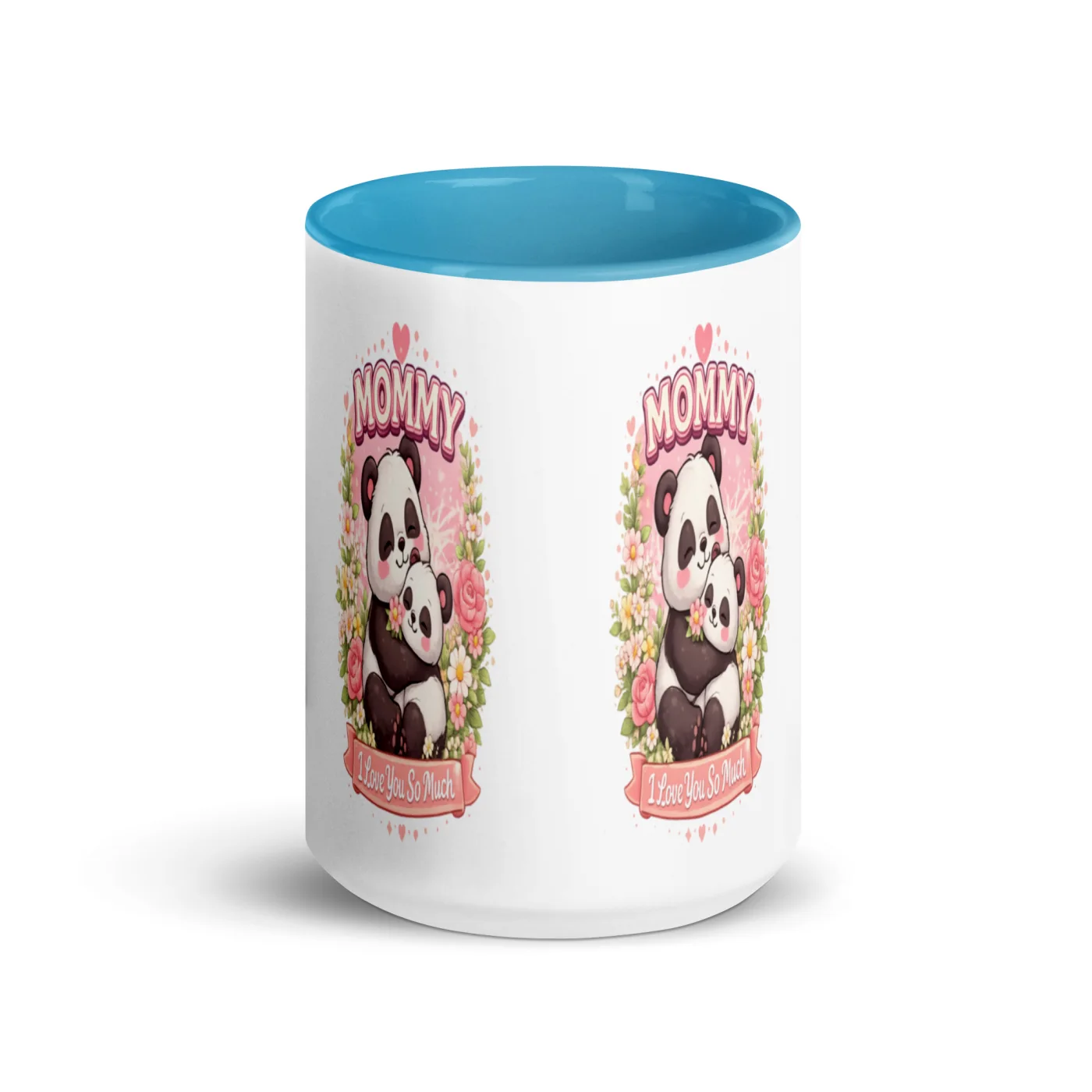 Color Inside Coffee Mug, Mommy Panda Mug, Cute Mom Mug Gift, Panda Coffee Mug, Mother’s Day Gift, New Mom Gift, Baby Shower Gift, I Love You Mom Mug