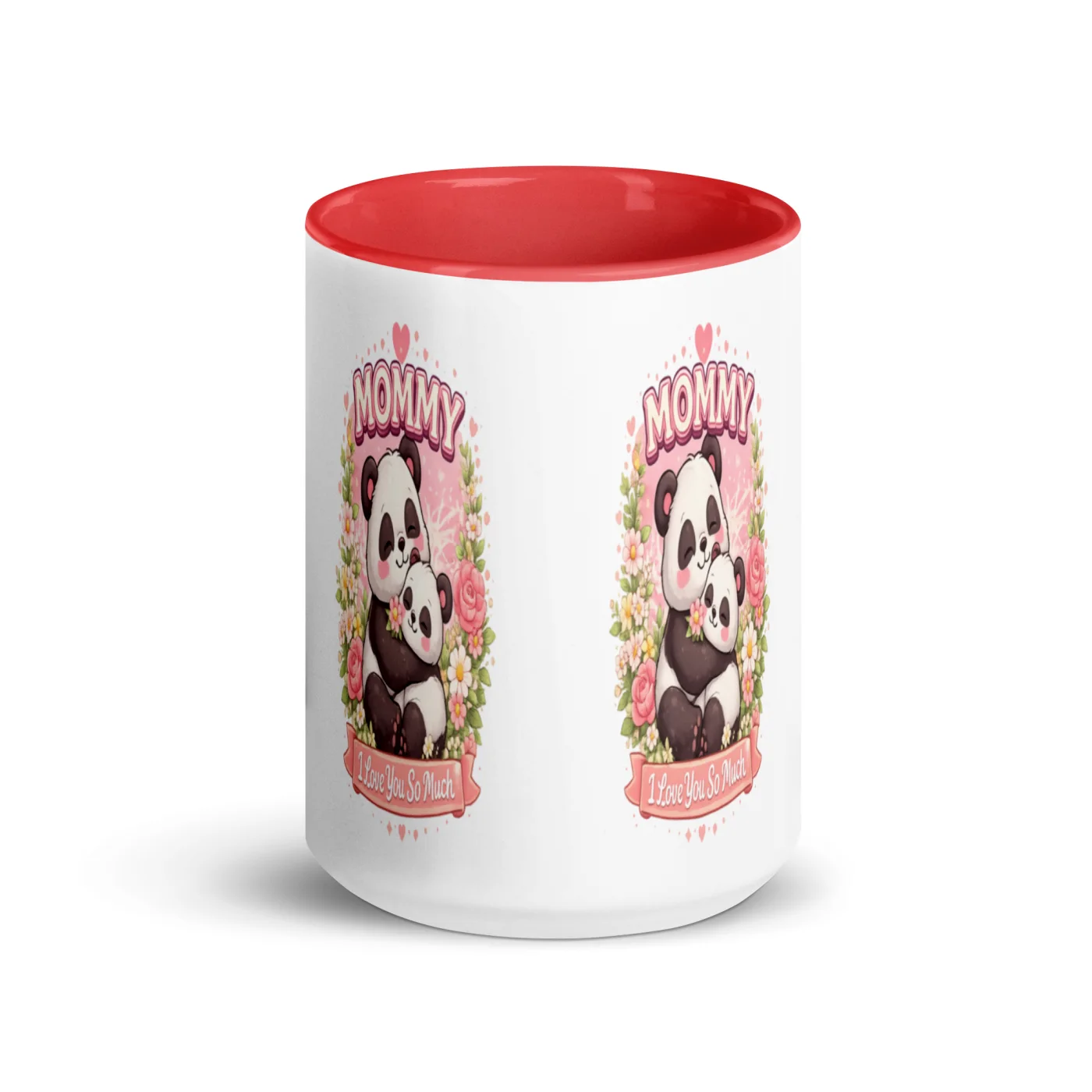 Color Inside Coffee Mug, Mommy Panda Mug, Cute Mom Mug Gift, Panda Coffee Mug, Mother’s Day Gift, New Mom Gift, Baby Shower Gift, I Love You Mom Mug