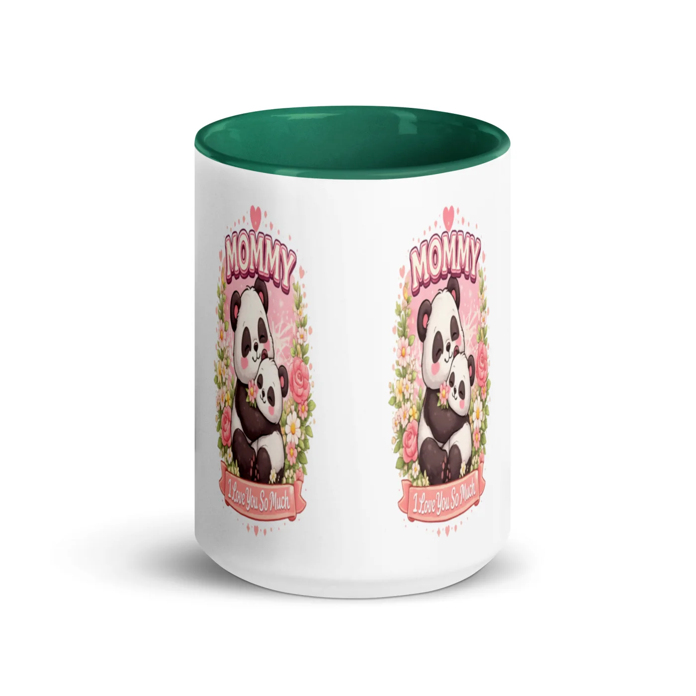 Color Inside Coffee Mug, Mommy Panda Mug, Cute Mom Mug Gift, Panda Coffee Mug, Mother’s Day Gift, New Mom Gift, Baby Shower Gift, I Love You Mom Mug