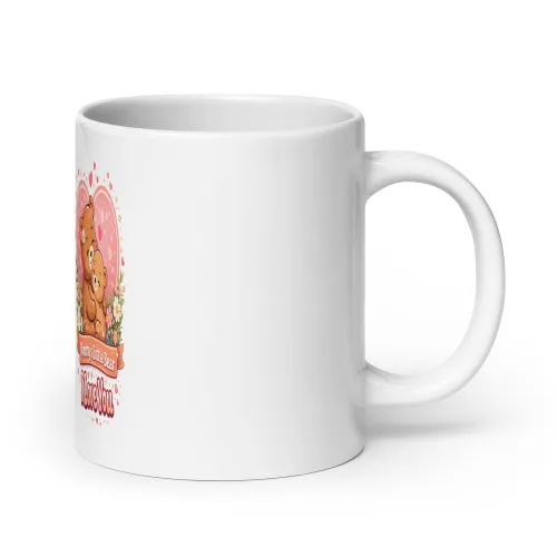 Mommy’s Little Bear Mug, Cute Mom Mug Gift, Mama Bear Coffee Cup, Mother’s Day Gift, New Mom Gift, Baby Shower Gift, I Love You Mom Mug - 20 oz - White