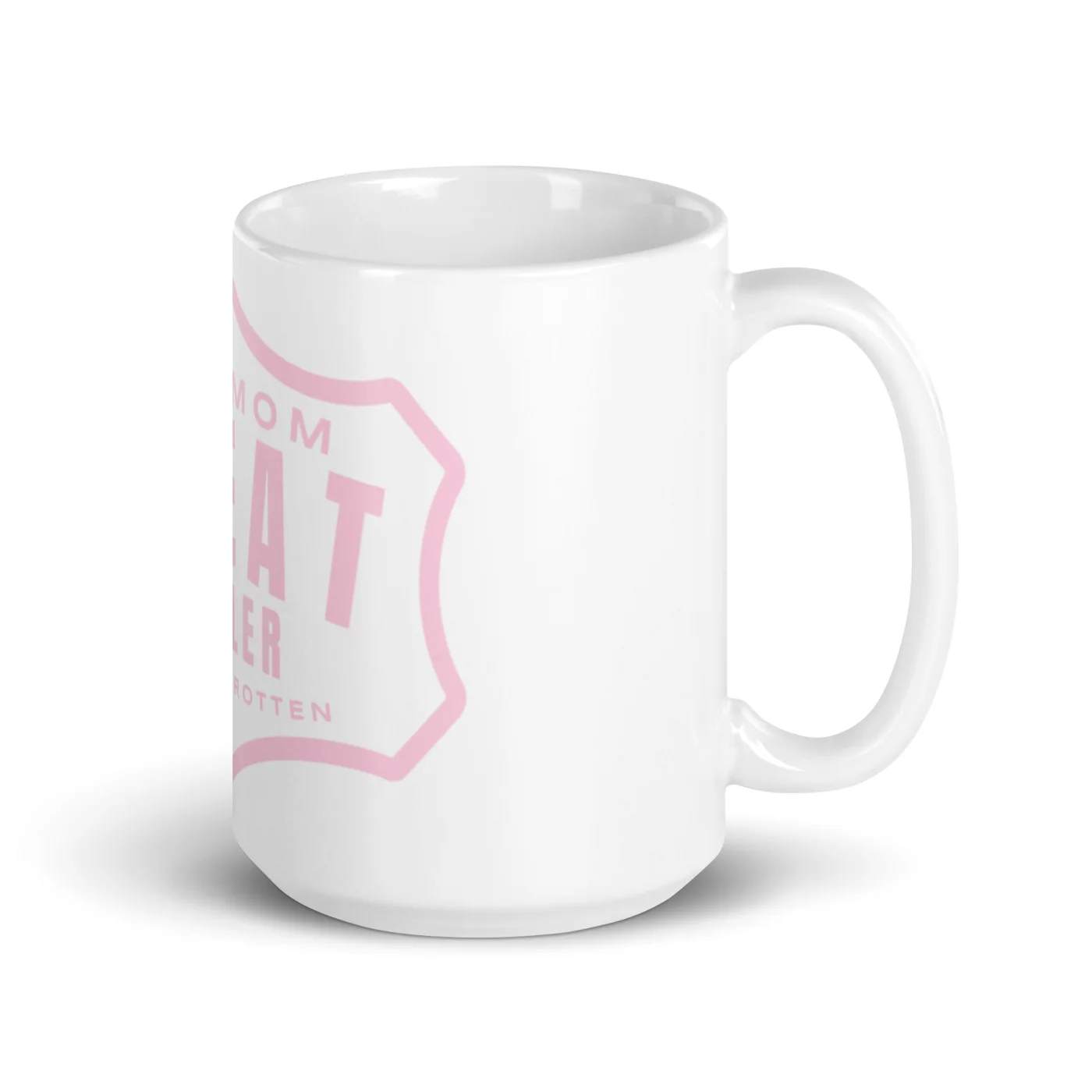 Dog Mom Treat Dealer – Spoiled Rotten Pink Design Mug | Funny Dog Lover Gift