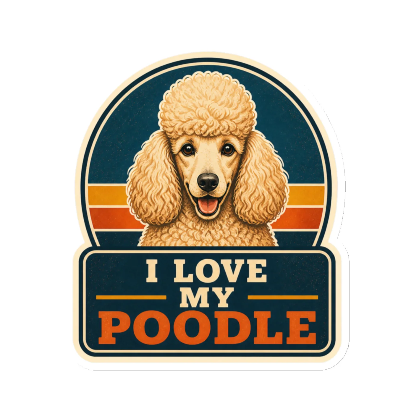 Die-Cut Magnet, I Love My Poodle, Poodle Gift