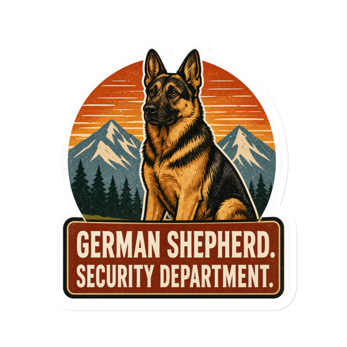 Die-Cut Magnet, German Shepherd. Security Department, German Shepherd Gift