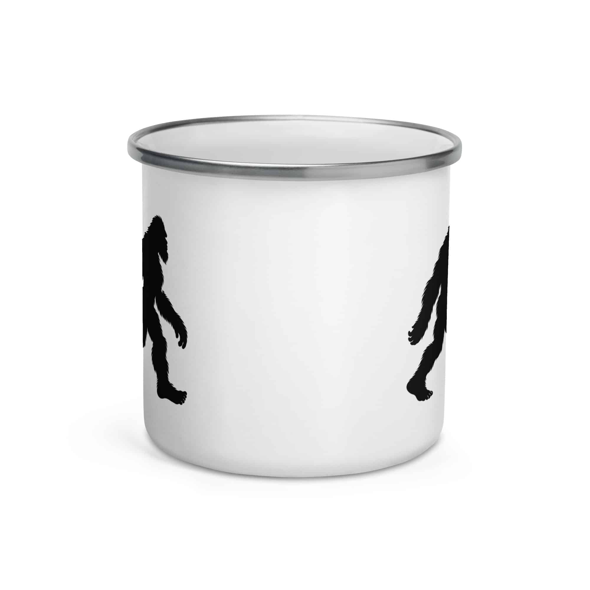 Walking Bigfoot Enamel Camp Mug