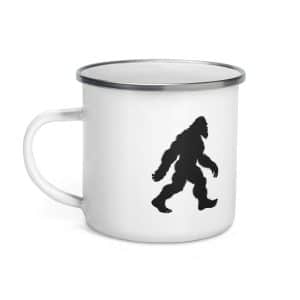 01 Classic Walking Silhouette Enamel Camp Mug - 12 oz - Left