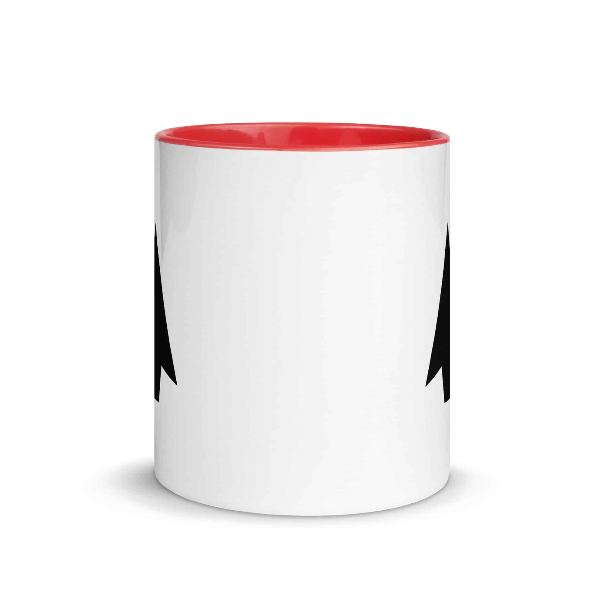 Black Solid Arrowhead Color Inside Mug