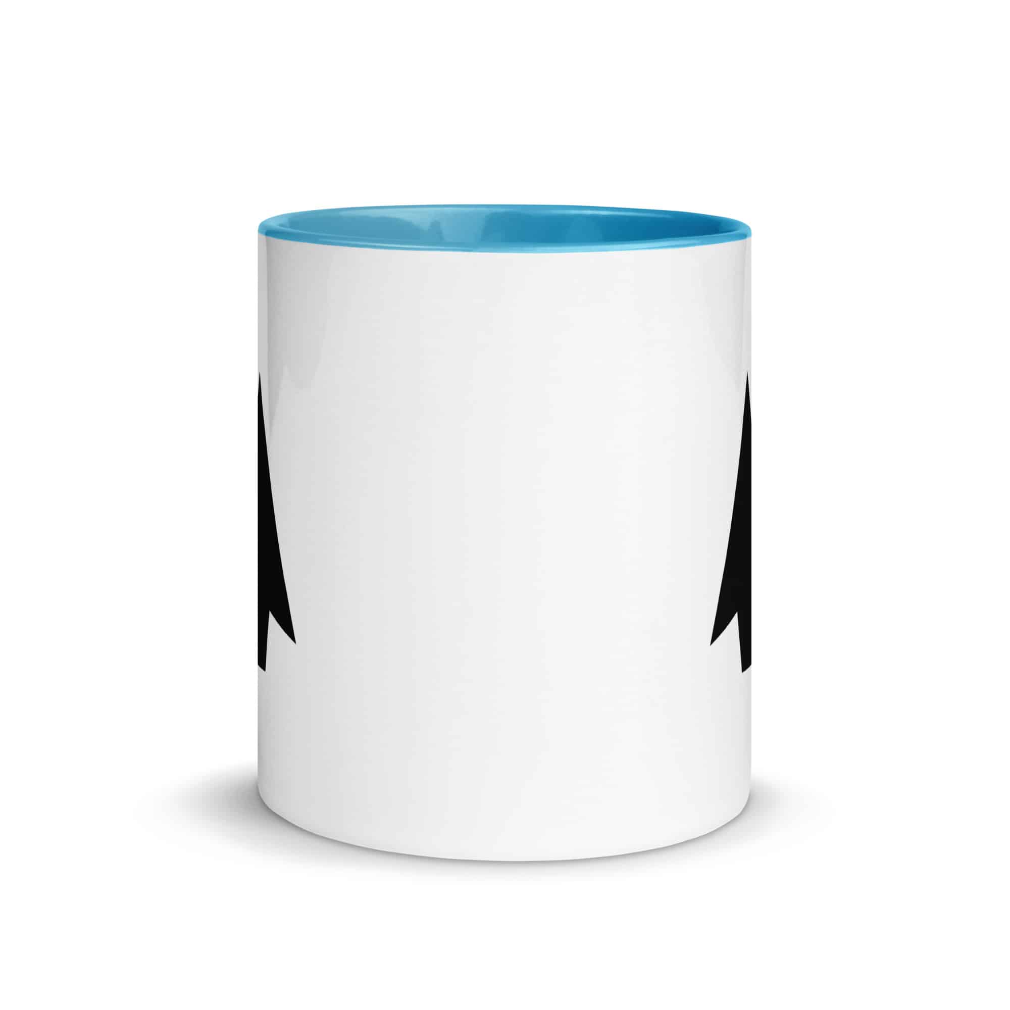 Black Solid Arrowhead Color Inside Mug