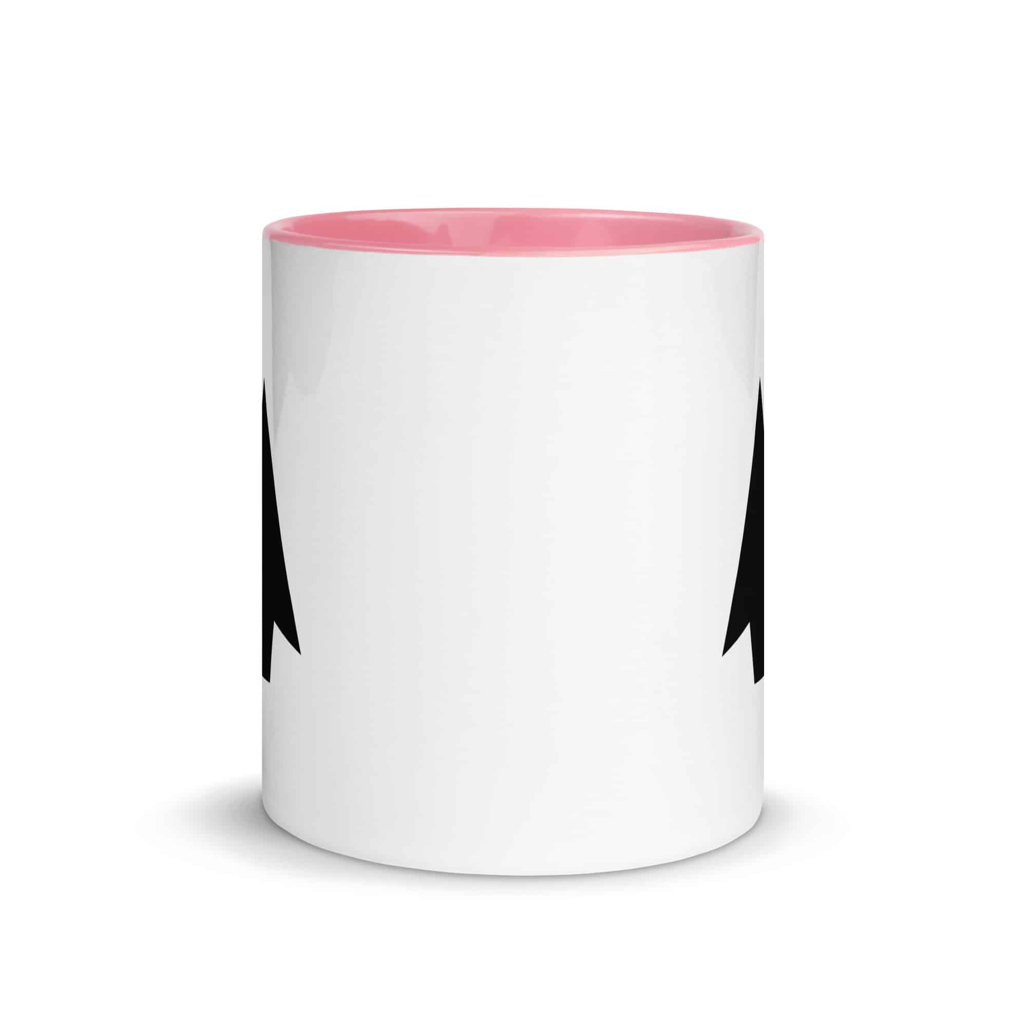 Black Solid Arrowhead Color Inside Mug